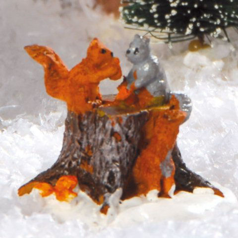 Lichthäuser Miniaturfiguren Set „Eichhörnchen im Wald”