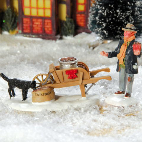 Lichthäuser Miniaturfigur „Mandelverkäufer mit Hund”