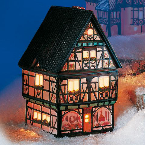 Keramik Lichthaus Weihnachtsdeko „Metzgerei”