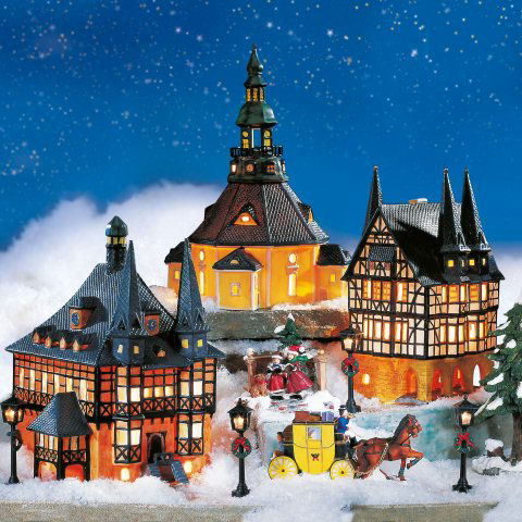 Lichthäuser Weihnachtsdeko Set „Historische Häuser”