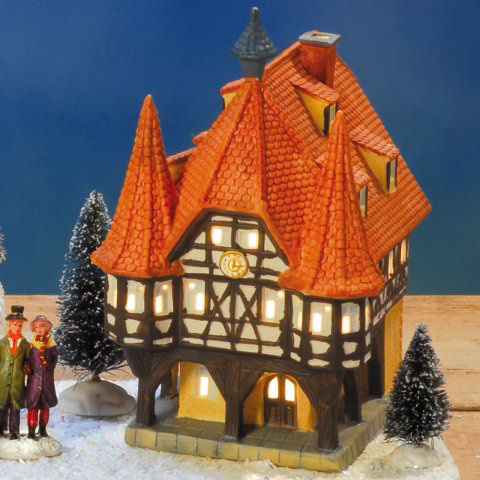 Keramik Lichthaus Weihnachtsdeko „Rathaus Michelstadt”
