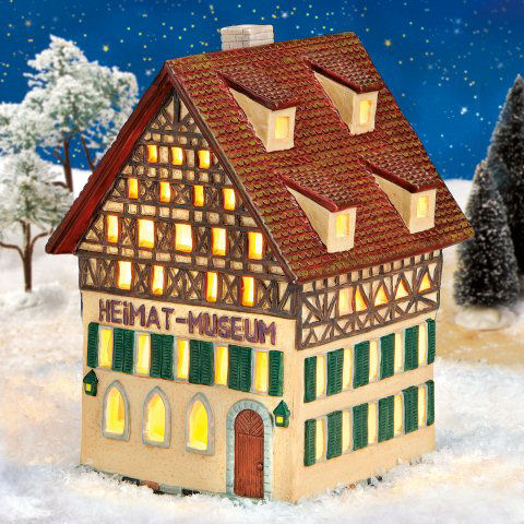 Keramik Lichthaus Weihnachtsdeko „Heimatmuseum”