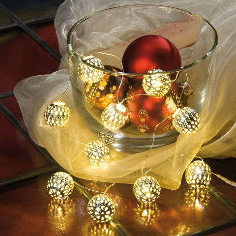 LED Lichterkette „Orient”, Weihnachtsdeko, 10 Lichter
