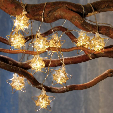 LED Lichterkette „Stern”, Weihnachtsdeko, 10 Sterne
