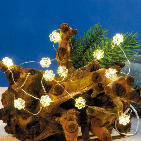 LED Lichterkette „12 Schneeflocken”, Weihnachtsdeko