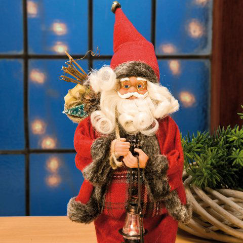 Weihnachtsfigur „Weihnachtsmann”, Dekofigur aus Filz