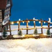 Miniatur Holzzaun mit Beleuchtung, Lichthäuser Zubehör