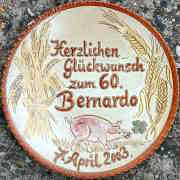 Geburtstagsteller Schweinchen