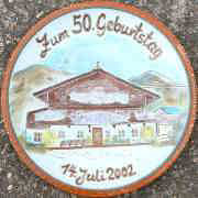 Geburtstagsteller Almhütte