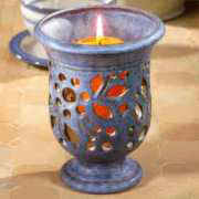 2241 Windlicht, klein, granit, Höhe 17 cm, ø 13 cm