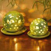 3528 Lichtkugeln 2er-Set, lichtgrün
