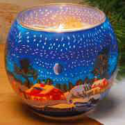 Deko Leuchtglas mit Motivlandschaft „Winter”