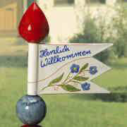 Gartenstele mit Fahne