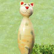4562 Stelen-Katze, beige, Höhe 38 cm, Stange 1,20 m