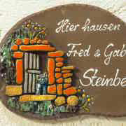 Haustürschild Gartentor mit Katze