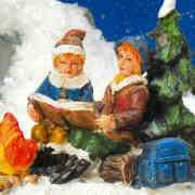 Hänsel und Gretel am Lagerfeuer