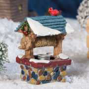 Lichthäuser Miniatur Weihnachtsdeko „Brunnen mit Vogel”