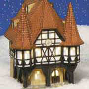 Keramik Lichthaus Weihnachtsdeko „Rathaus Michelstadt”
