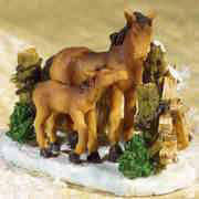 Miniaturfigur Pferde-Koppel