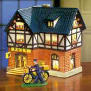 Keramik Lichthaus Weihnachtsdeko „Altes Postamt”