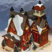 Keramik Lichthaus Weihnachtsdeko „Stadthaus”