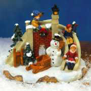 Lichthäuser Miniaturfiguren Set „Rutschbahn im Schnee”