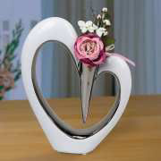 Tischdeko Herzvase „Romantik”, Blumenvase aus Porzellan