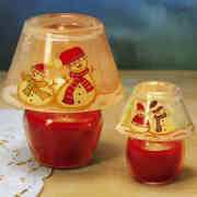 Schneemann-Glaslampe 2er-Set