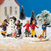 Lichthäuser Miniaturfiguren Set „Kinder im Schnee”