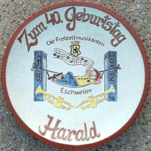 Geburtstagsteller Musikanten