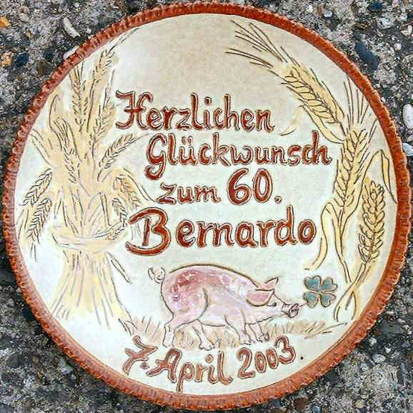 Geburtstagsteller Schweinchen
