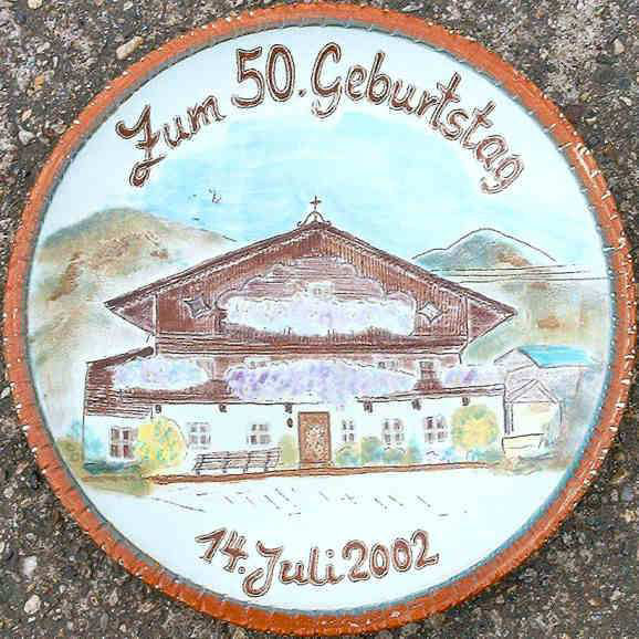 Geburtstagsteller Almhütte