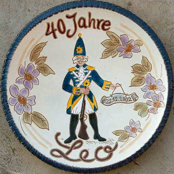 Jubiläumsteller Funkensoldat
