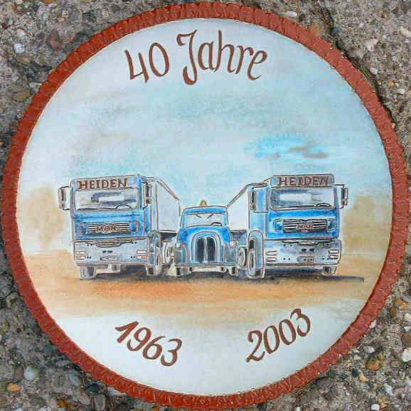 Jubiläumsteller LKW-Fahrer