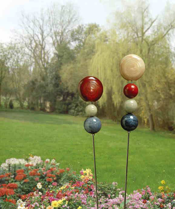 Gartenstelen aus Keramik