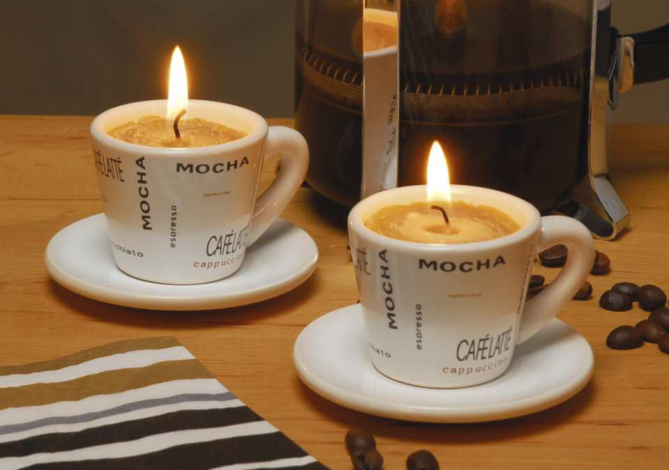 Espresso-Tassen 2er-Set mit Duftwachs