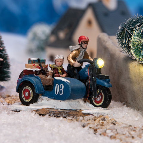 Lichthäuser Weihnachtsdeko „Motorrad mit Beiwagen”