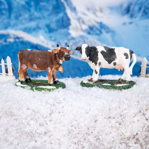 Lichthäuser Miniaturfiguren „Kuh & Bulle auf Weide”