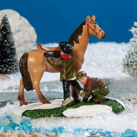 Lichthäuser Miniaturfiguren „Ponyreiten mit Kindern”