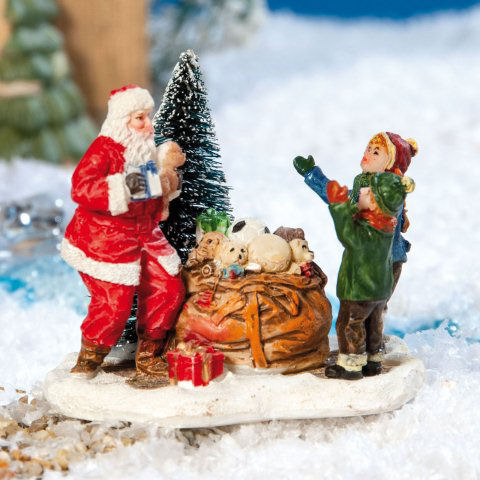 Lichthäuser Miniaturfiguren „Geschenke vom Nikolaus”