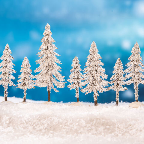 Lichthäuser Miniatur Landschaftsdeko Schnee-Fichten