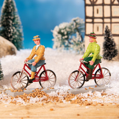 Lichthäuser Miniaturfiguren „Damen-Radtour”