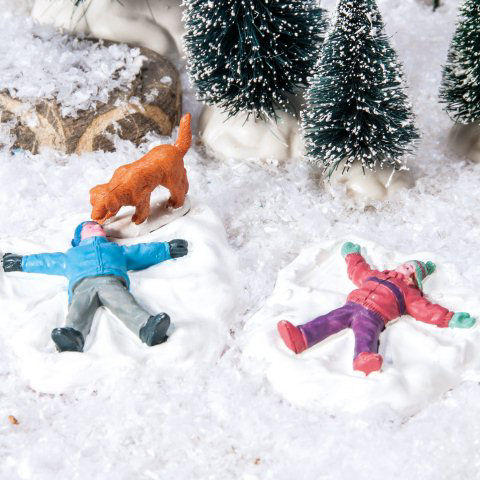 Lichthäuser Miniaturfiguren Set „Schnee-Engelchen”