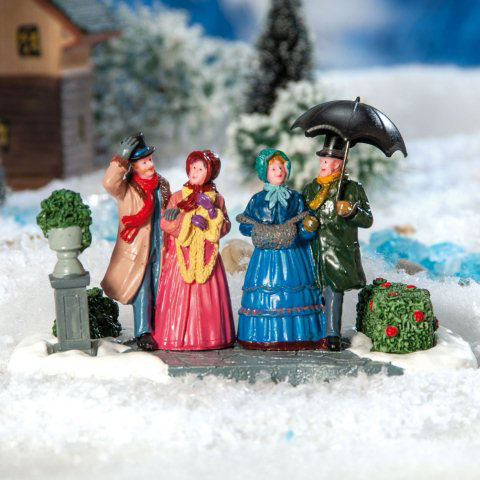 Lichthäuser Miniaturfiguren „Winterausflug”
