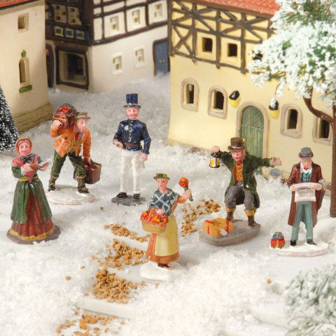 Lichthäuser Miniaturfiguren „Marktplatzbesucher”