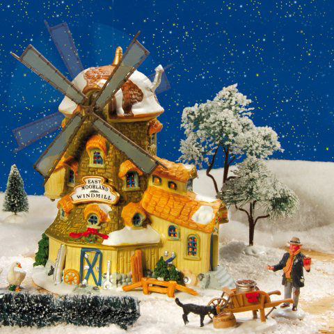 Lichthäuser Weihnachtsdeko „East Moorland Windmühle”