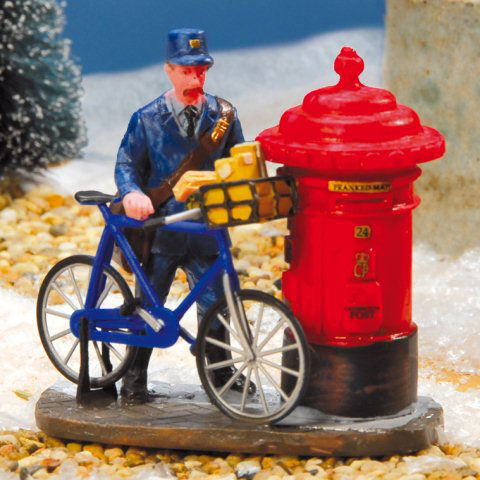 Lichthäuser Miniaturfigur „Postbote am Briefkasten”