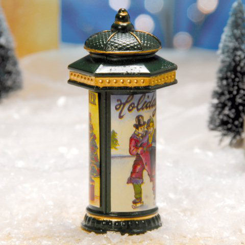 Lichthäuser Miniatur Weihnachtsdeko „Litfasssäule”