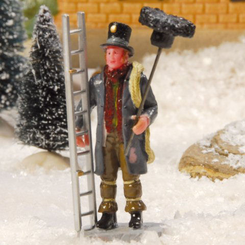 Lichthäuser Miniaturfigur „Schornsteinfeger mit Leiter”
