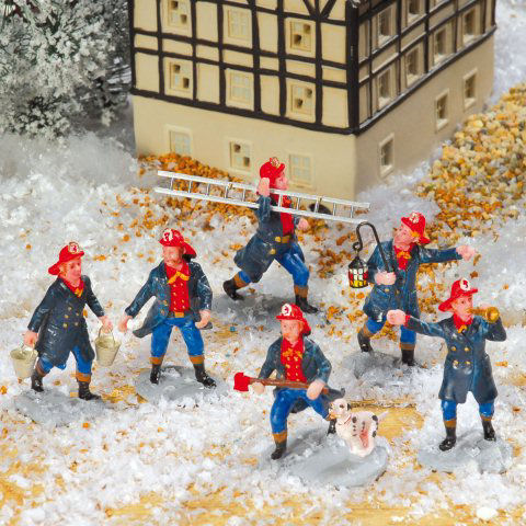 Lichthäuser Miniaturfiguren Feuerwehrleute 6er-Set